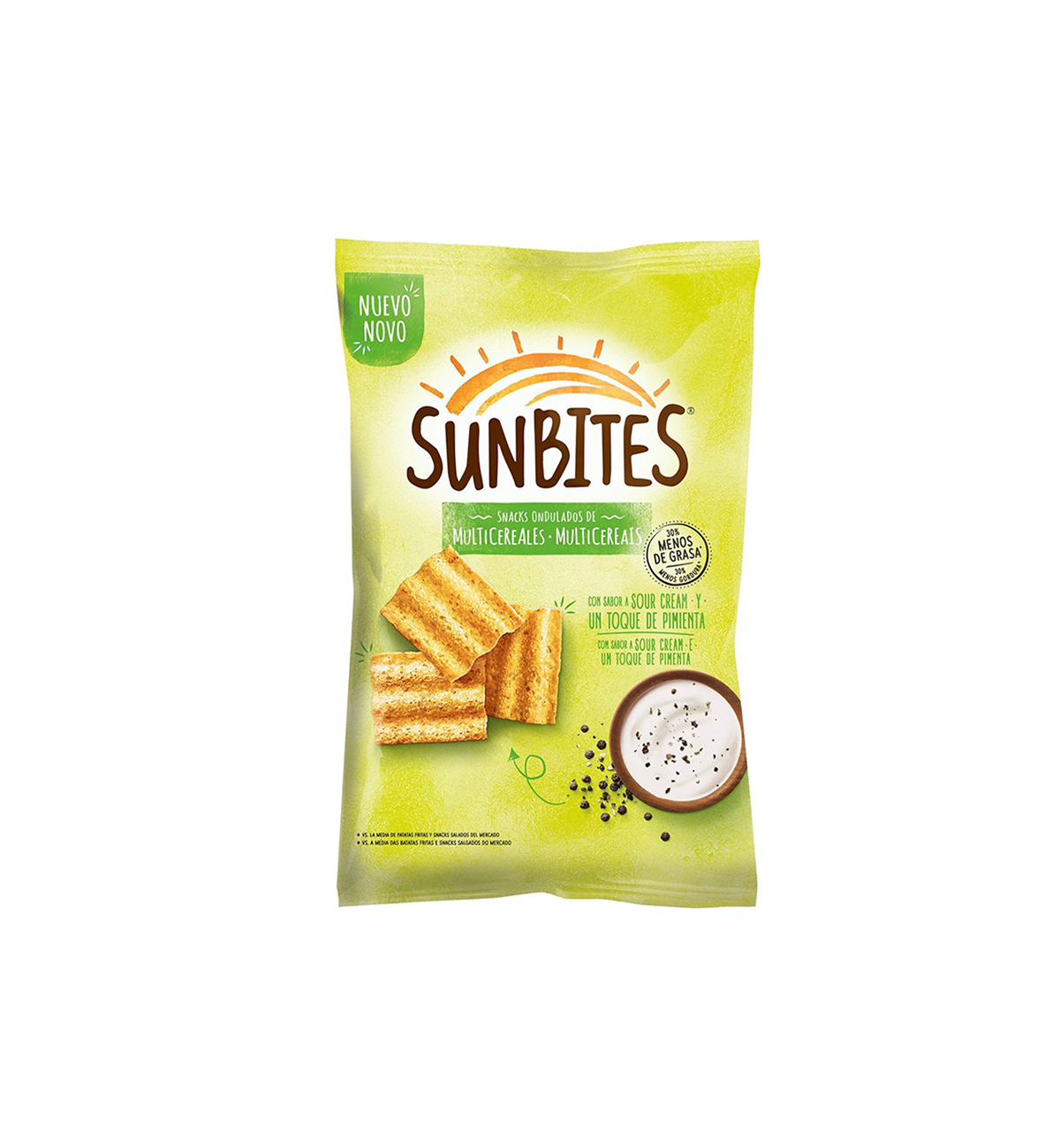 SNACK SUNBITES MULTICEREAIS SOUR CREAM & PIMENTA 95GR