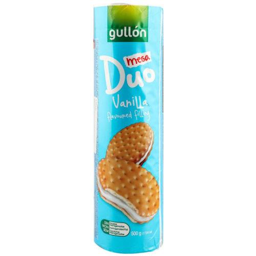 BOL GULLON MEGA DUO BAUNILHA 500GR