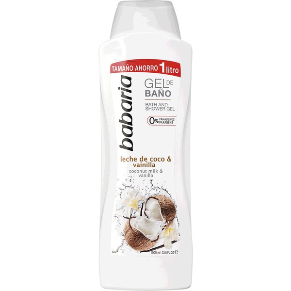 GEL BANHO BABARIA LEITE COCO&BAUNILHA 1L