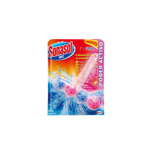 BLOCO SANITARIO SONASOL WC PODER ACTIVO FLORAL 50GR