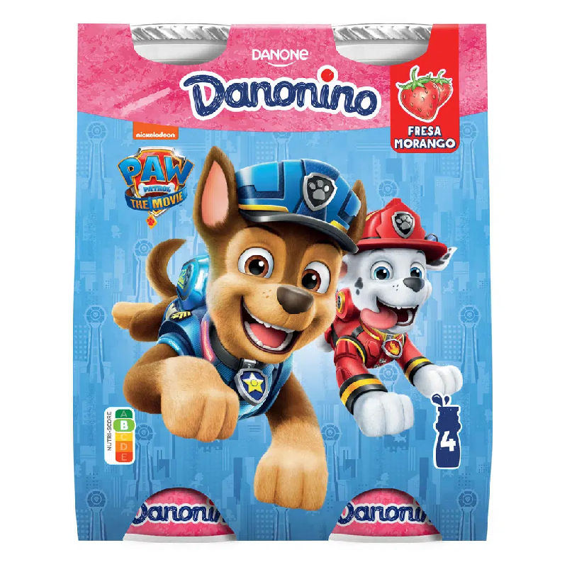 IOGURTE LÍQUIDO MORANGO DANONINO 4X100GR