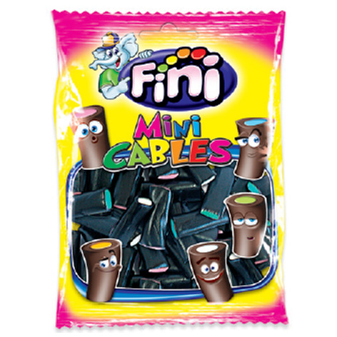 GOMAS MINI BLACK TUBES FINI 90GR
