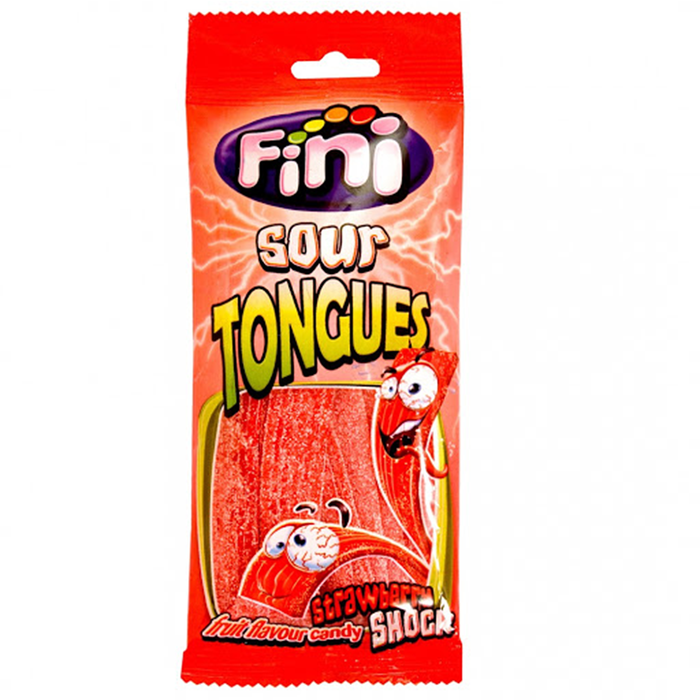 GOMAS FINI SOUR TONGUES 100GR (LINGUAS MORANGO) LENGUAS FRESA