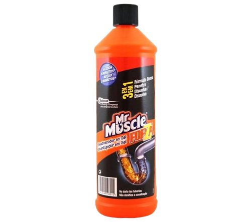 DESENTUPIDOR CANOS FORZA C/LIXIVIA GEL MR MUSCLE 1L
