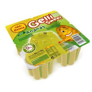GELATINA GELLI SWEET ANANÁS 4X100GR REINA