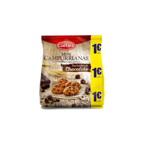 BOLACHA MINI CAMPURRIANAS CHOCOLATE CUÉTARA 145GR