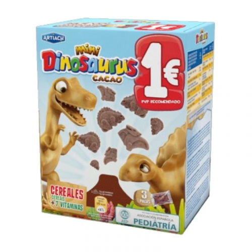 BOLACHA MINI DINOSSAUROS CACAU 120GR