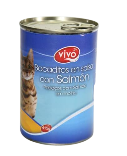 ALIM HUM GATO VIVO SALMÃO 415GR