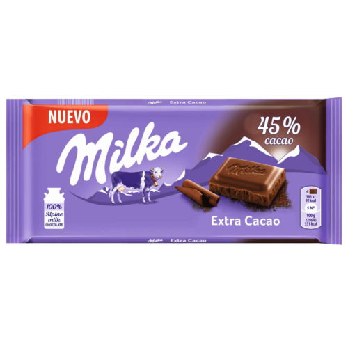 TABLETE CHOCOLATE MILKA EXTRA CACAU 100GR