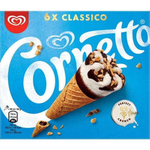 GELADO CORNETTO CLASSICO 6X90ML