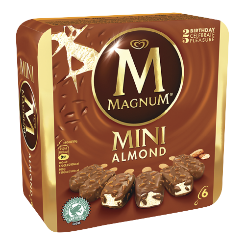GELADO MINI AMÊNDOAS MAGNUM 6X55ML
