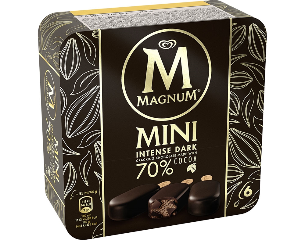 GELADO MINI INTENSE DARK MAGNUM 6X55ML