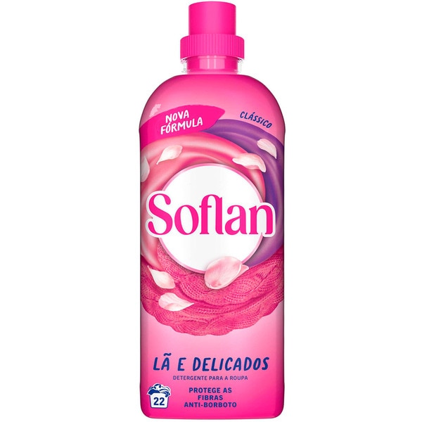 DETERGENTE LÃS ROSA SOFLAN 22 DOSES 900ML