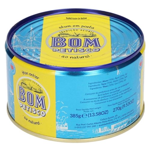 ATUM POSTA NATURAL BOM PETISCO 385GR