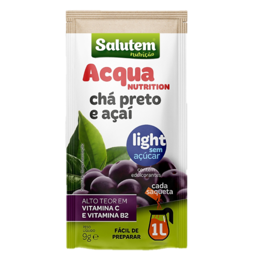 ACQUA CHA PRETO+AÇAÍ SALUTEM 9GR