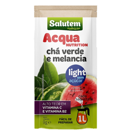 ACQUA CHA VERDE+MELANCIA SALUTEM 9GR