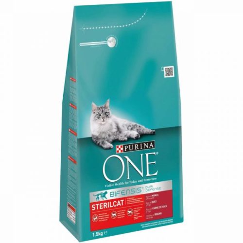 ALIMENTO SECO P/ GATO STERILCAT PURINA ONE VACA 1,5KG