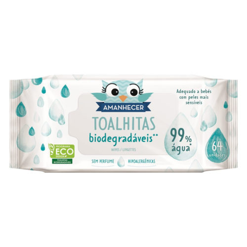 TOALHITAS BEBÉ BIODEGRADÁVEIS 99% ÁGUA AMANHECER 64UN