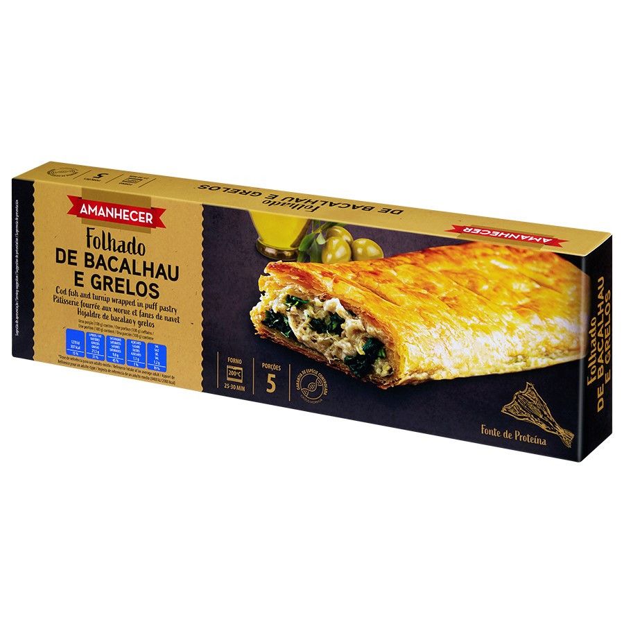 FOLHADO BACALHAU GRELOS AMANHECER 500GR