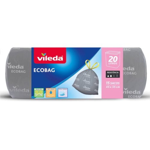 SACO LIXO ECOBAG F/F VILEDA 20L 45X55CM 15U