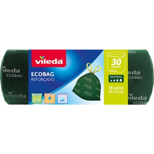 SACO LIXO ECOBAG RECICLADO VILEDA 30L 57X57 15U