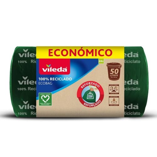 SACO LIXO ECOBAG VILEDA 100L 10U RECICLADO