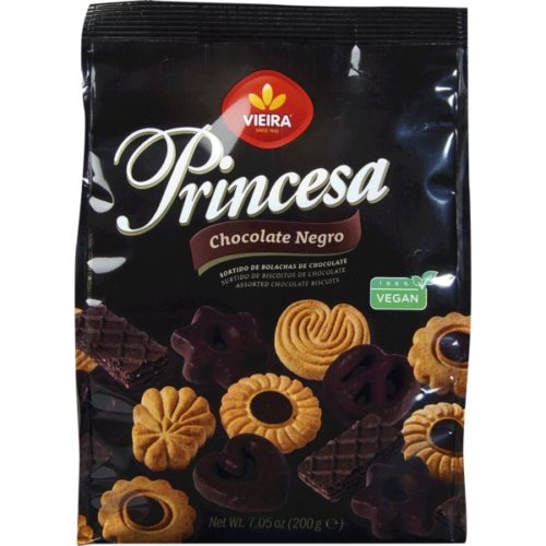 BOLACHAS SORTIDO CHOCOLATE NEGRO PRINCESA VIEIRA 200G