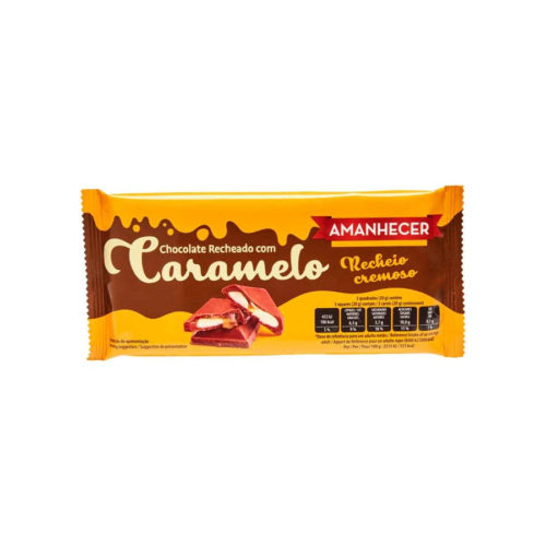 TABLETE AMANHECER CHOCOLATE LEITE CARAMELO 100GR