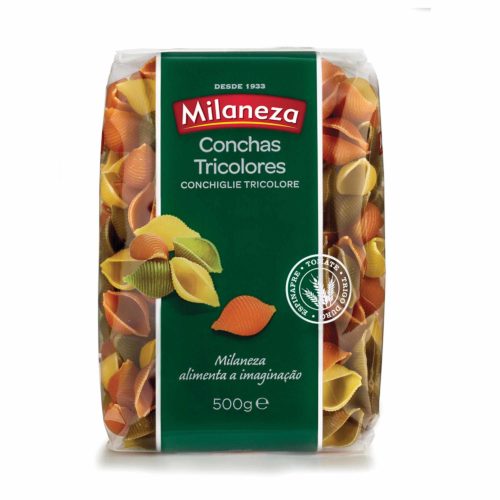 MASSA MILANEZA CONCHAS TRICOLORES 500GR