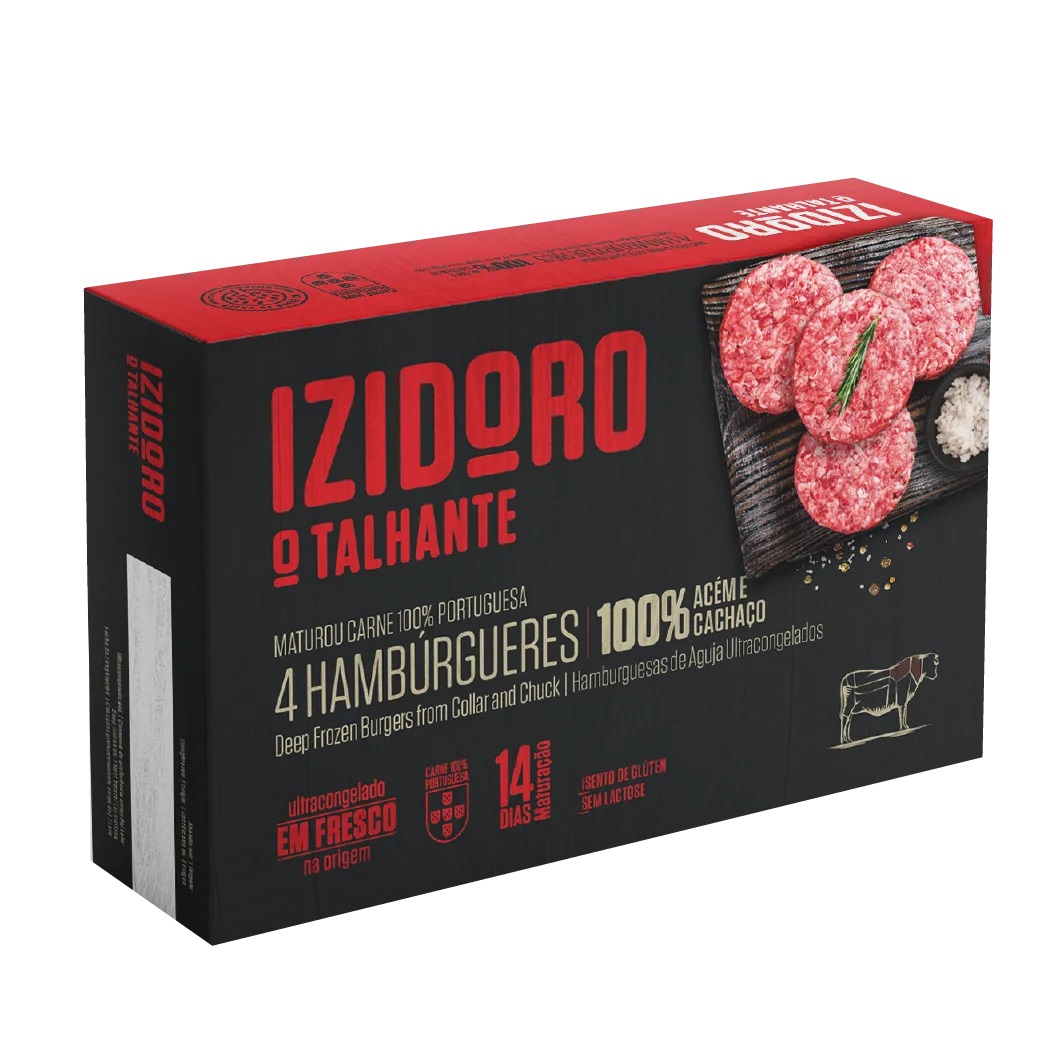 HAMBURGUER IZIDORO NOVILHO ACEM CONGELADO 464GR 4UN