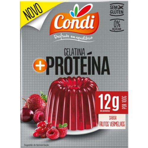 GELATINA PROTEINA FRUTOS VERMELHOS CONDI 80G
