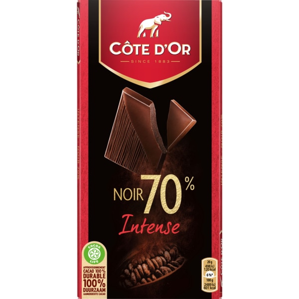 TAB COTE D'OR INTENSO 70% 100G