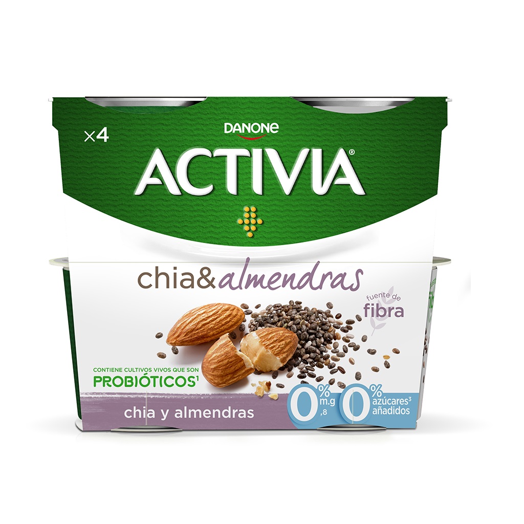 IOG ACTIVIA CHIA&AMENDOAS 4X120GR DANONE