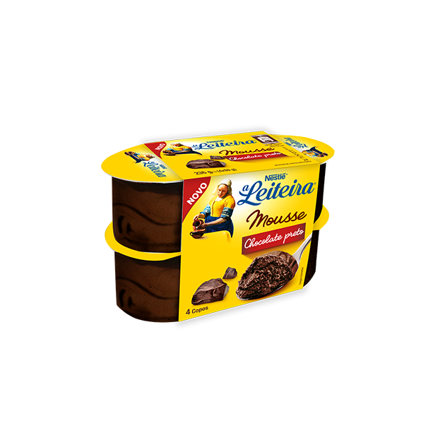 MOUSSE CHOCOLATE NEGRO A LEITEIRA 4X60G