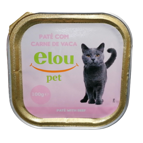 ALIMENTO HUMIDO GATO ELOU VACA 100GR