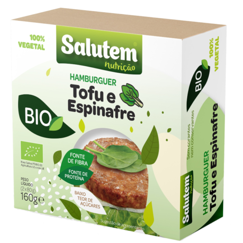 HAMBURGUER TOFU E ESPINAFRES BIO SALUTEM 160G