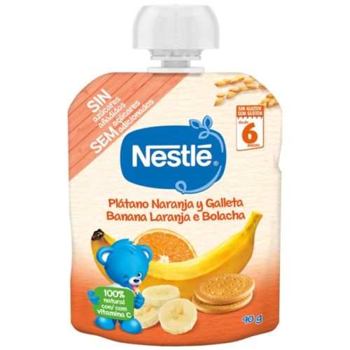 BOLSA FRUTA BANANA/LARANJA/BOLACHA NESTLÉ 90G