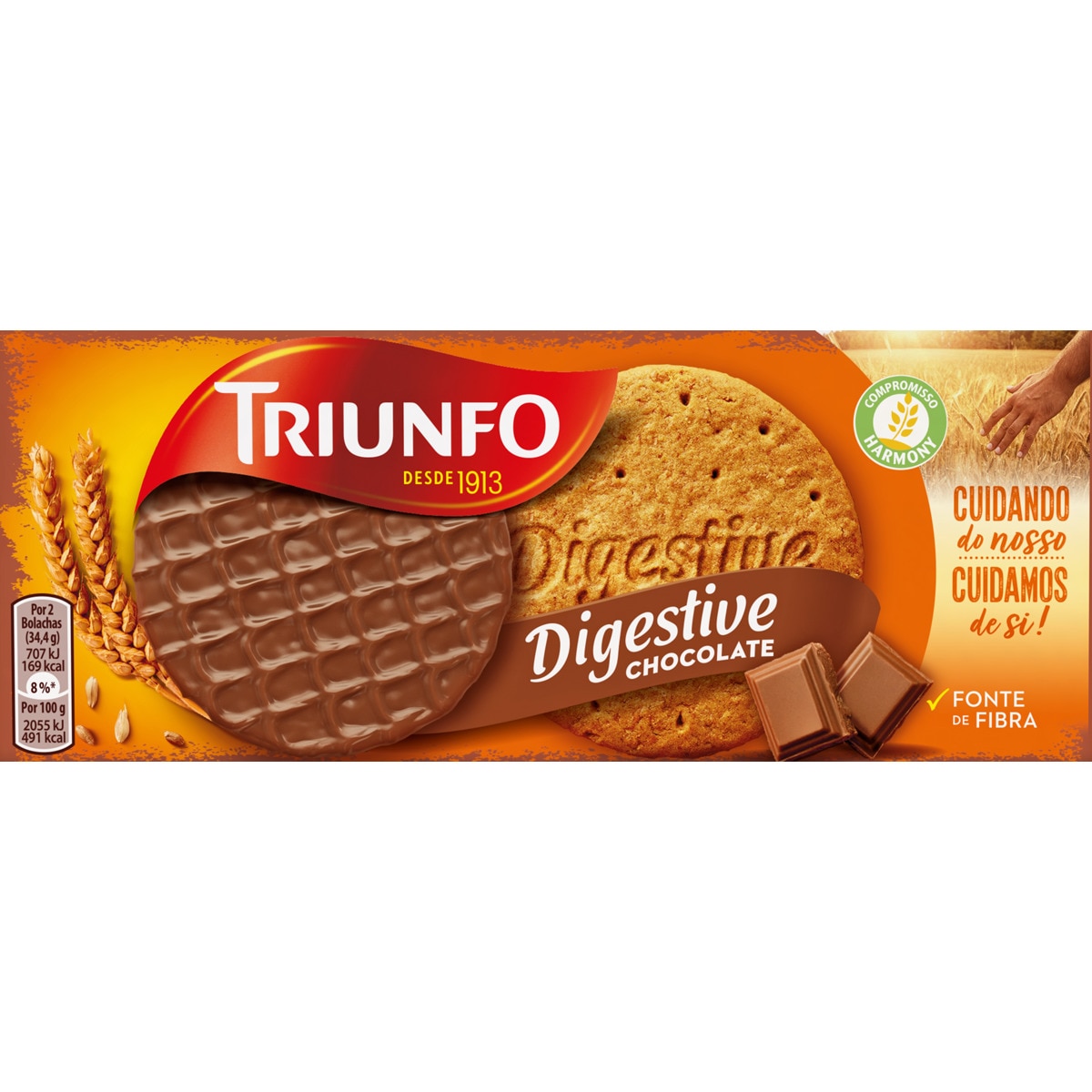 BOLACHA DIGESTIVE CHOCOLATE TRIUNFO 300G