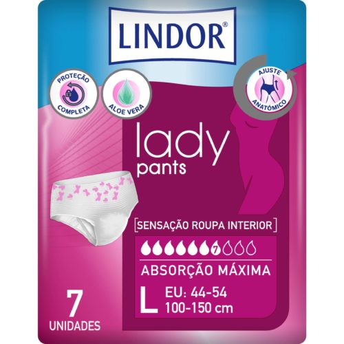 CUECA LINDOR INCONTINÊNCIA LADY MAXI TAM-L 7UN
