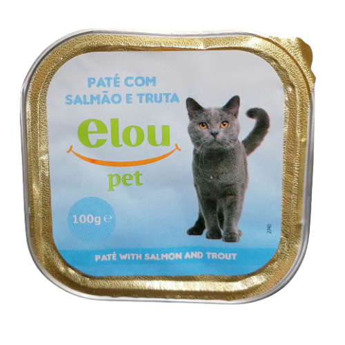ALIMENTO HUMIDO GATO ELOU SALMÃO/TRUFA 100GR
