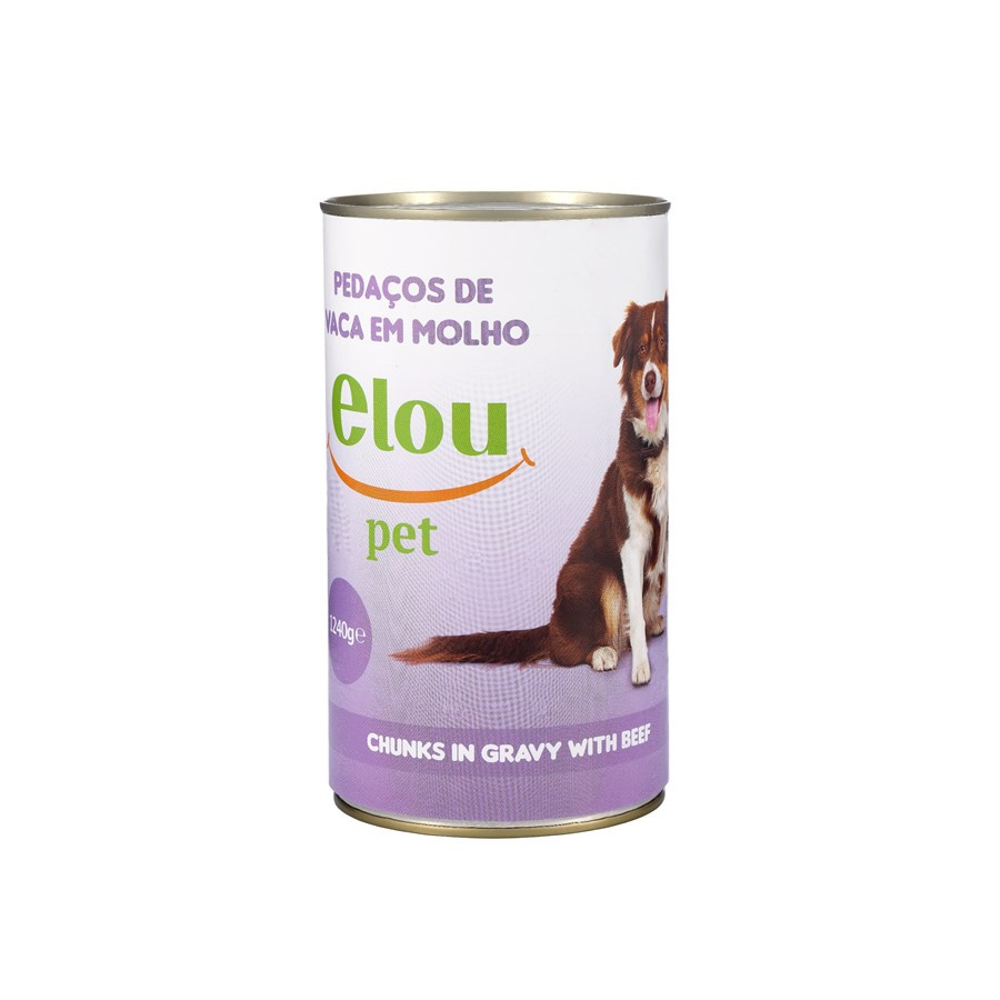 ALIMENTO HÚMIDO CÃO VACA ELOU 1240GR