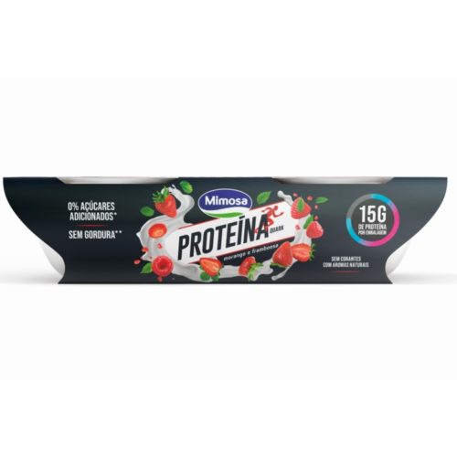 IOGURTE MIMOSA PROTEÍNA QUARK MORANGO&FRAMBOESA 2X140G