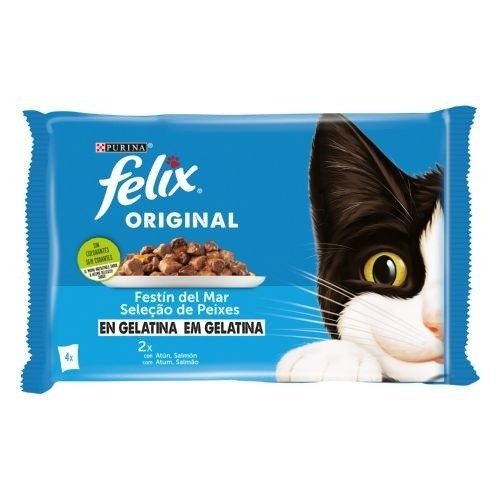ALIM GATO FELIX ORIGINAL SELEÇÃO PEIXES 4X85G