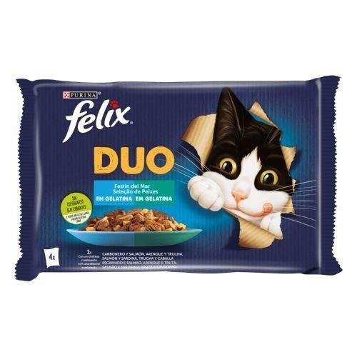 ALIM GATO FELIX DUO SELEÇÃO PEIXES 4X85G