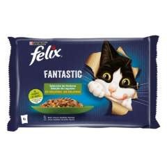 ALIMENTO HÚMIDO P/ GATO FANTASTIC PEIXES FELIX 4X85G