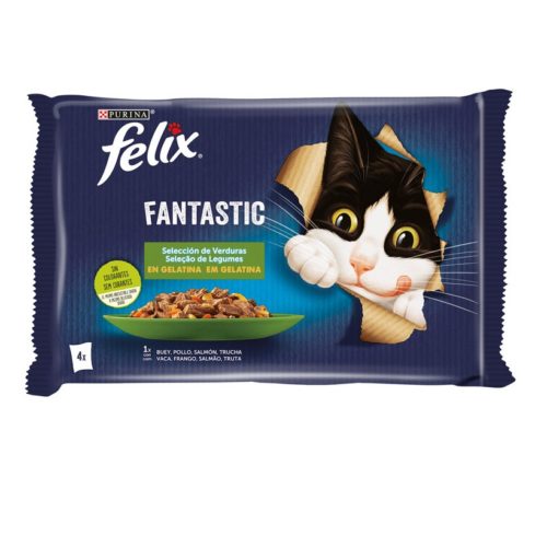 ALIM GATO HUM FELIX FANTASTIC LEGUMES 4X85G