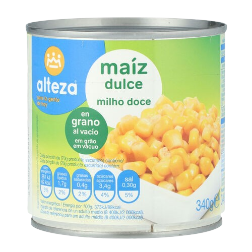 MILHO DOCE ALTEZA 340G LATA