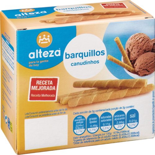 CANUDINHOS ALTEZA 100G BARQUILLO