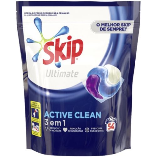 DETERGENTE SKIP ULTIMATE ACTIVE CLEAN 3EM1 54CAPS