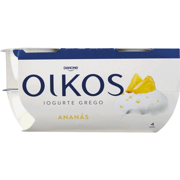 IOGURTE GREGO OIKOS ANANAS 4X110G